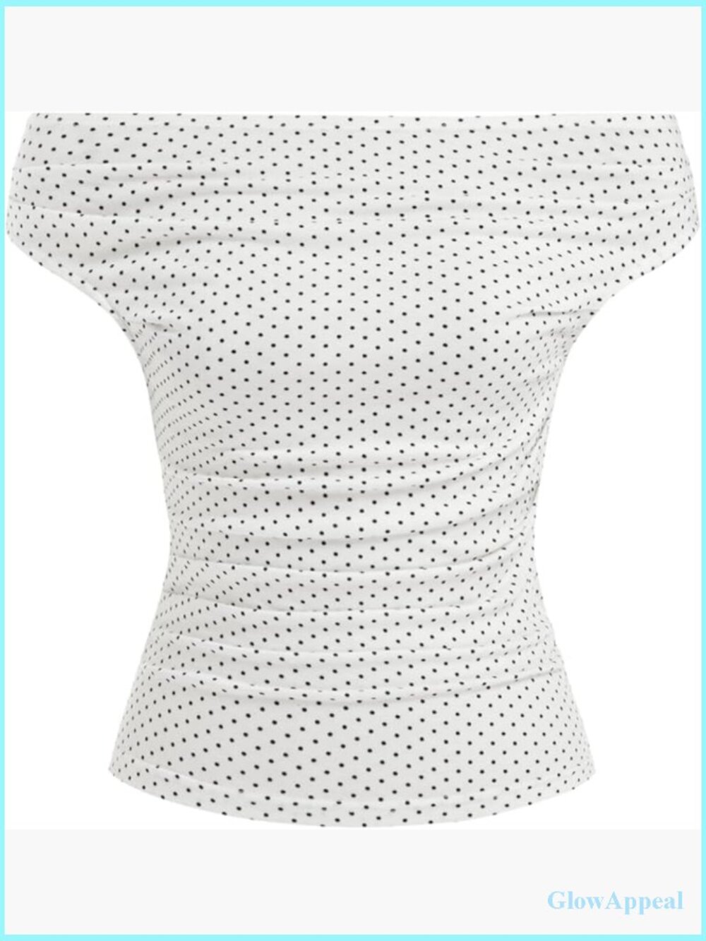 Polka Dot Crop Tank Top Boat Neck Ruched Summer Y2K Style